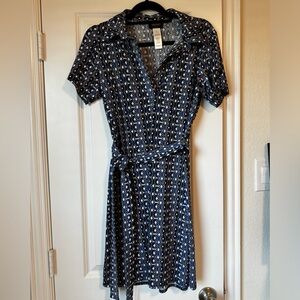 Laundry by Shelli Segal Geometric Shirt Dress with Belt